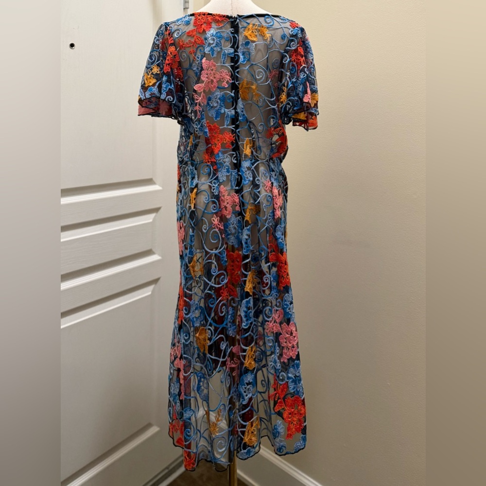 Anthropologie Floral Embroidered Mini Dress - Multicolor - Picture 4 of 4